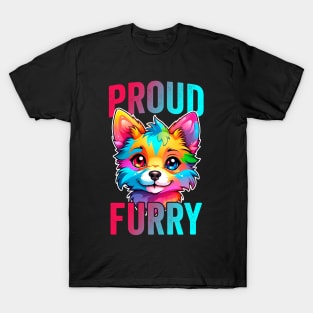 Proud Furry Fandom Cute Fursona Art T-Shirt